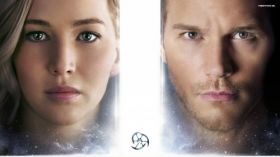 Passengers (2016) Pasazerowie 001 Jennifer Lawrence jako Aurora Lane, Chris Pratt jako Jim Preston