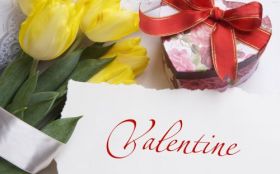 Walentynki, Milosc 5120x3200 040 Zolte Tulipany, Prezent, Serce, Valentine