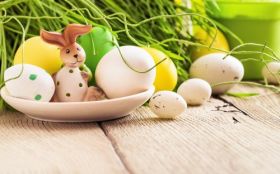 Wielkanoc 507 Zajaczek, Jajka, Pisanki