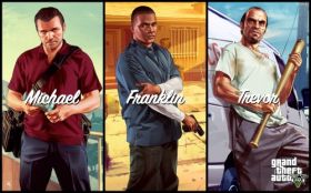 Grand Theft Auto V 046 Michael, Franklin i Trevor