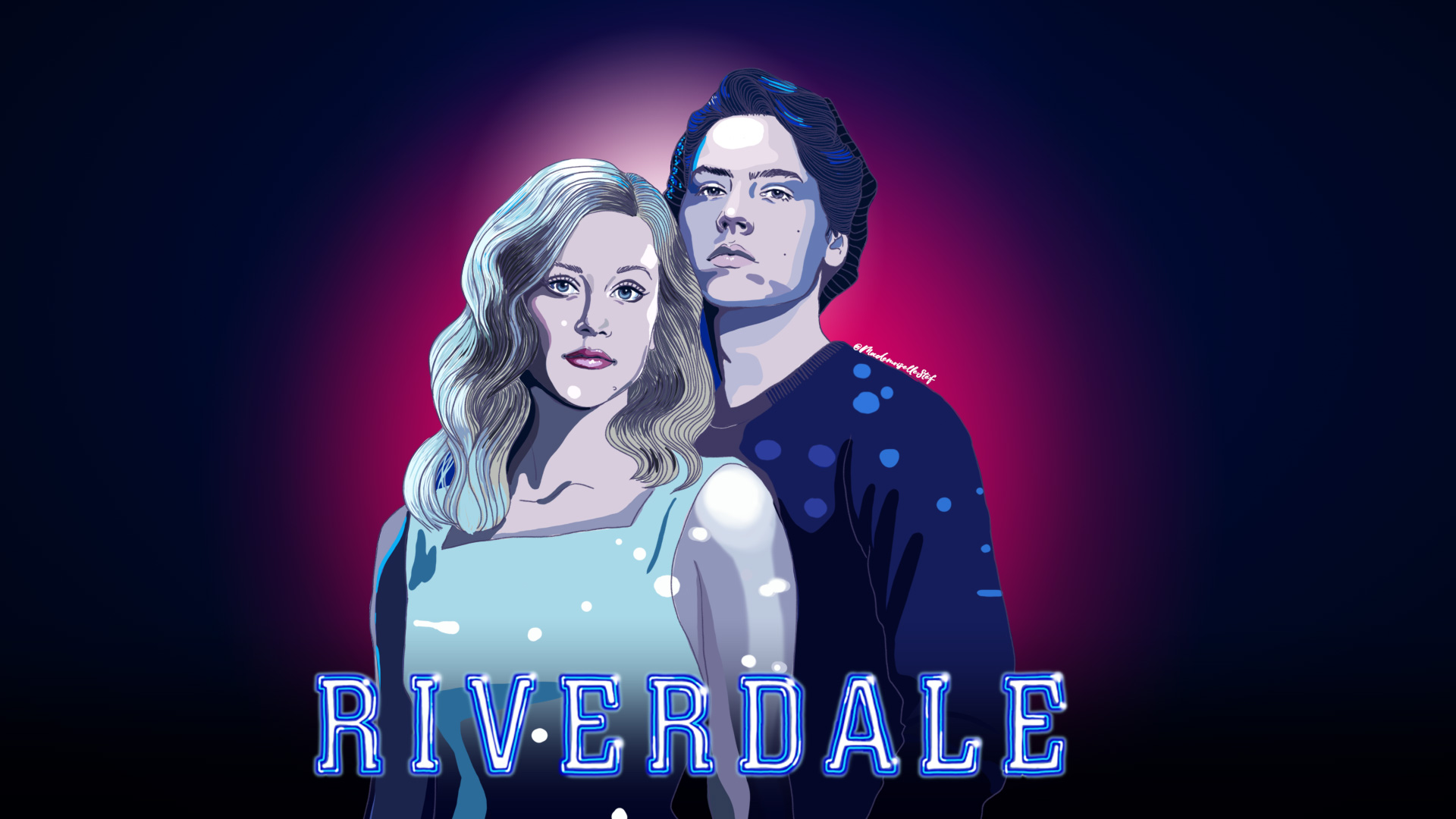 Riverdale (2017) TV 034 Lili Reinhart jako Betty Cooper, Cole Sprouse jako Jughead Jones