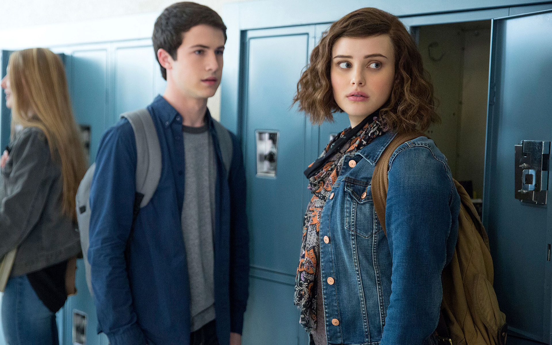 Trzynascie powodow (2017) Thirteen Reasons Why 013 Dylan Minnette jako Clay Jensen, Katherine Langford jako Hannah Baker