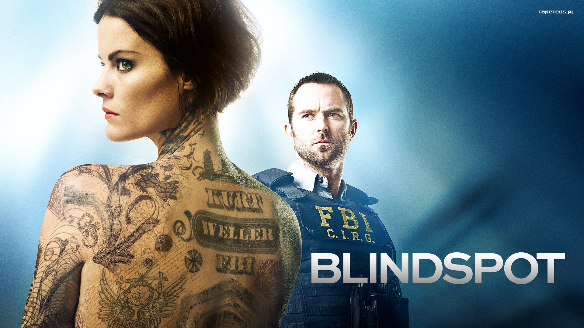 Blindspot Mapa zbrodni (2015) TV 026 Jaimie Alexander jako Jane Doe, Sullivan Stapleton jako Kurt Weller
