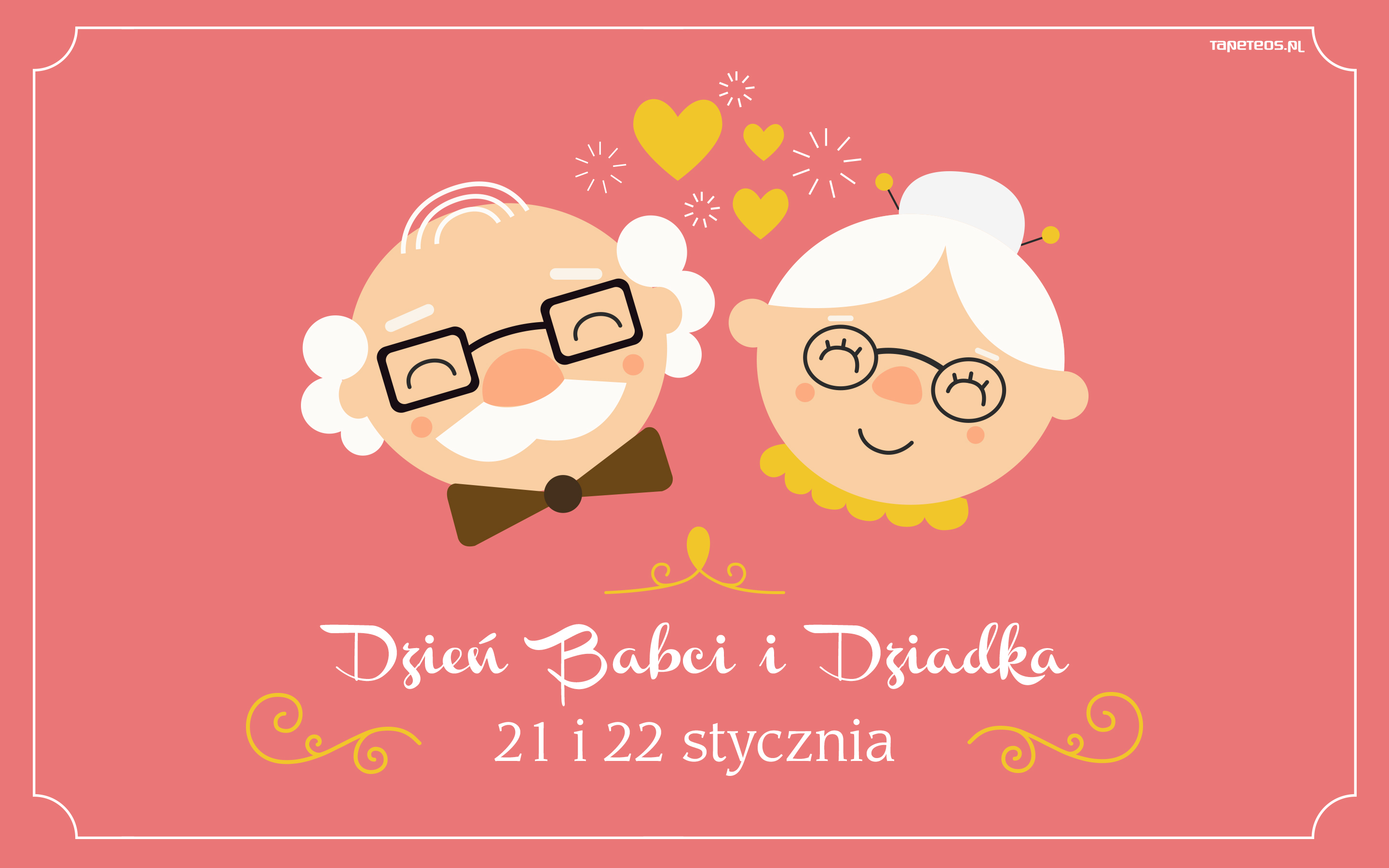 Obrazki Na Dzień Babci I Dziadka Dzien Babci i Dziadka 001 21 i 22 Stycznia, Vector - Tapety na pulpit