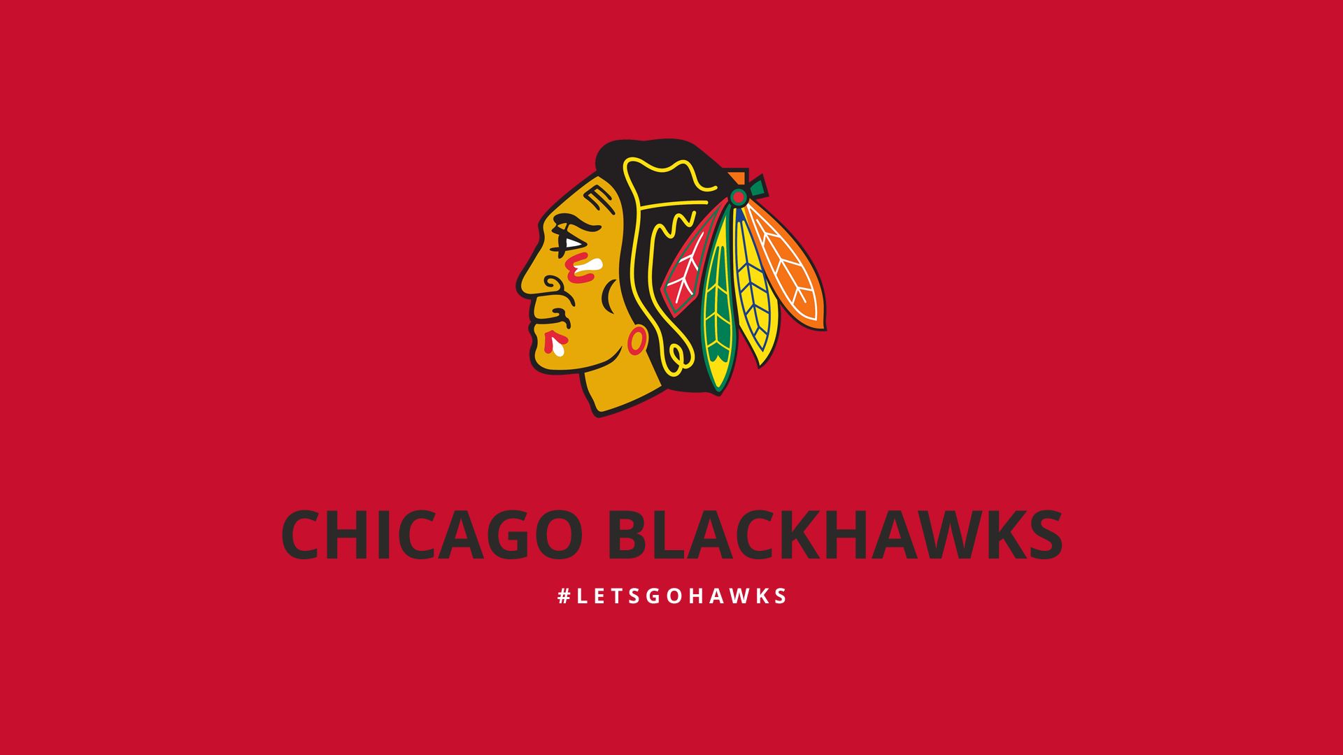 Chicago Blackhawks 009 NHL, Hokej, Logo, Lets Go Hawks