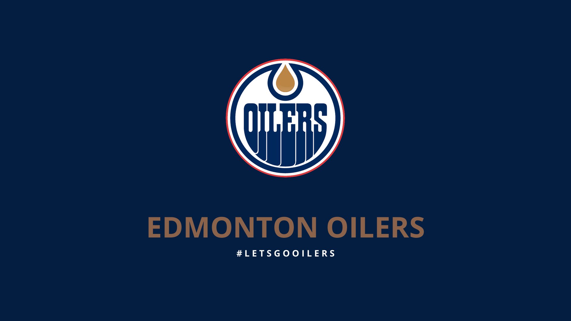 Edmonton Oilers 001 NHL, Hokej, Logo, Lets Go Oilers