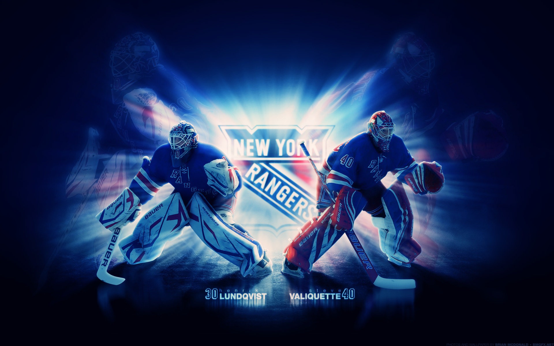 New York Rangers 020 NHL, Hokej, Henrik Lundqvist, Steve Valiquette