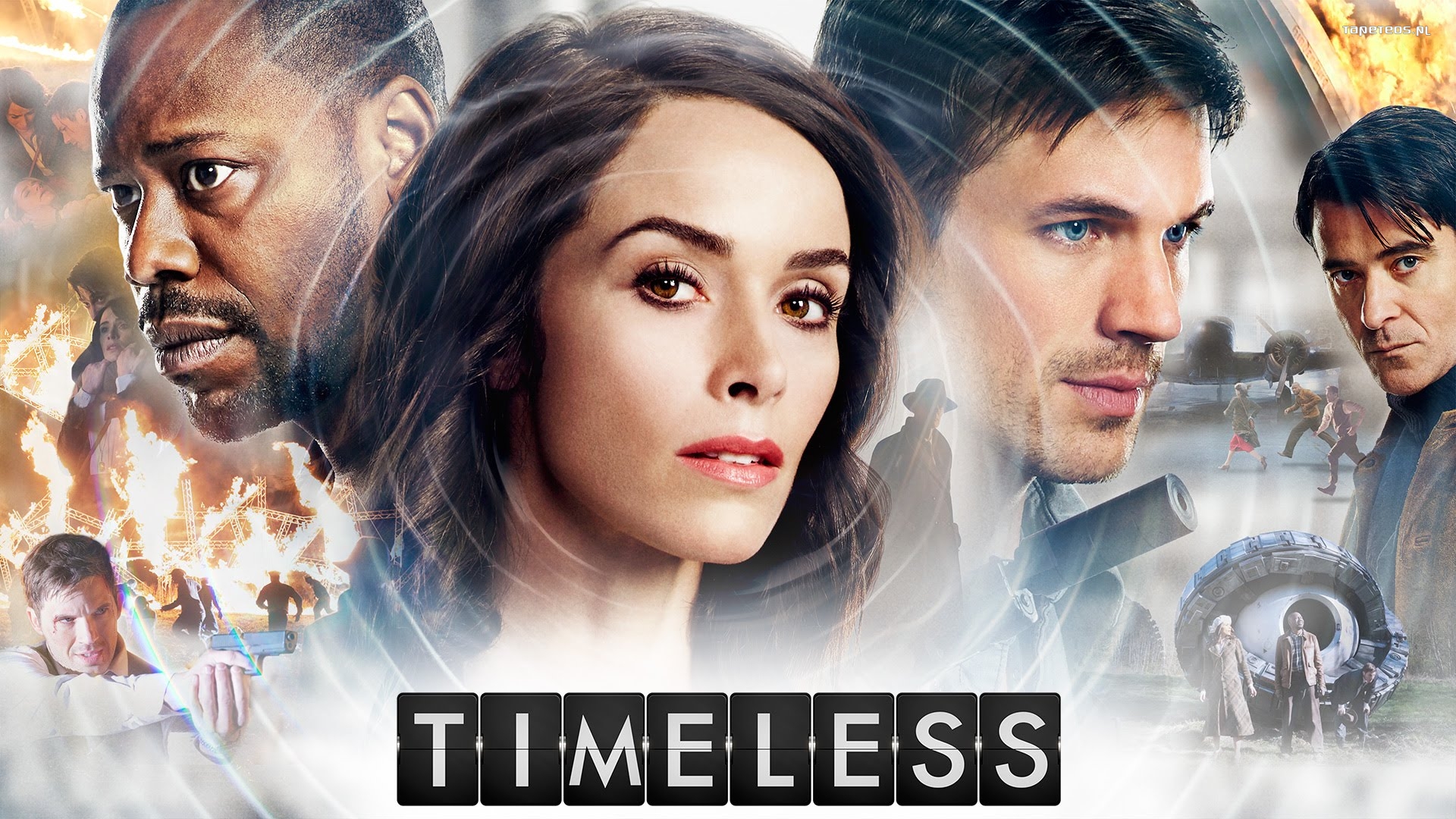 Timeless (2016) serial TV 014 Rufus Carlin, Lucy Preston, Wyatt Logan, Garcia Flynn