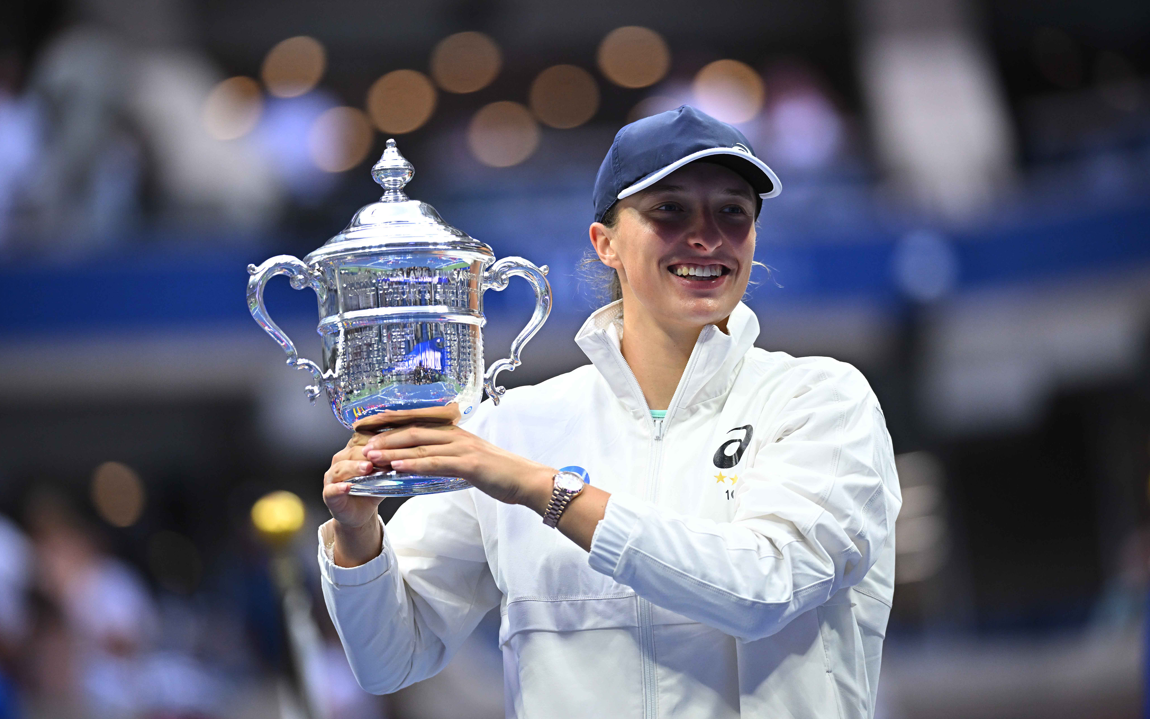 Iga Swiatek 068 US Open 2022, Nowy Jork 2022, Trofeum, Puchar