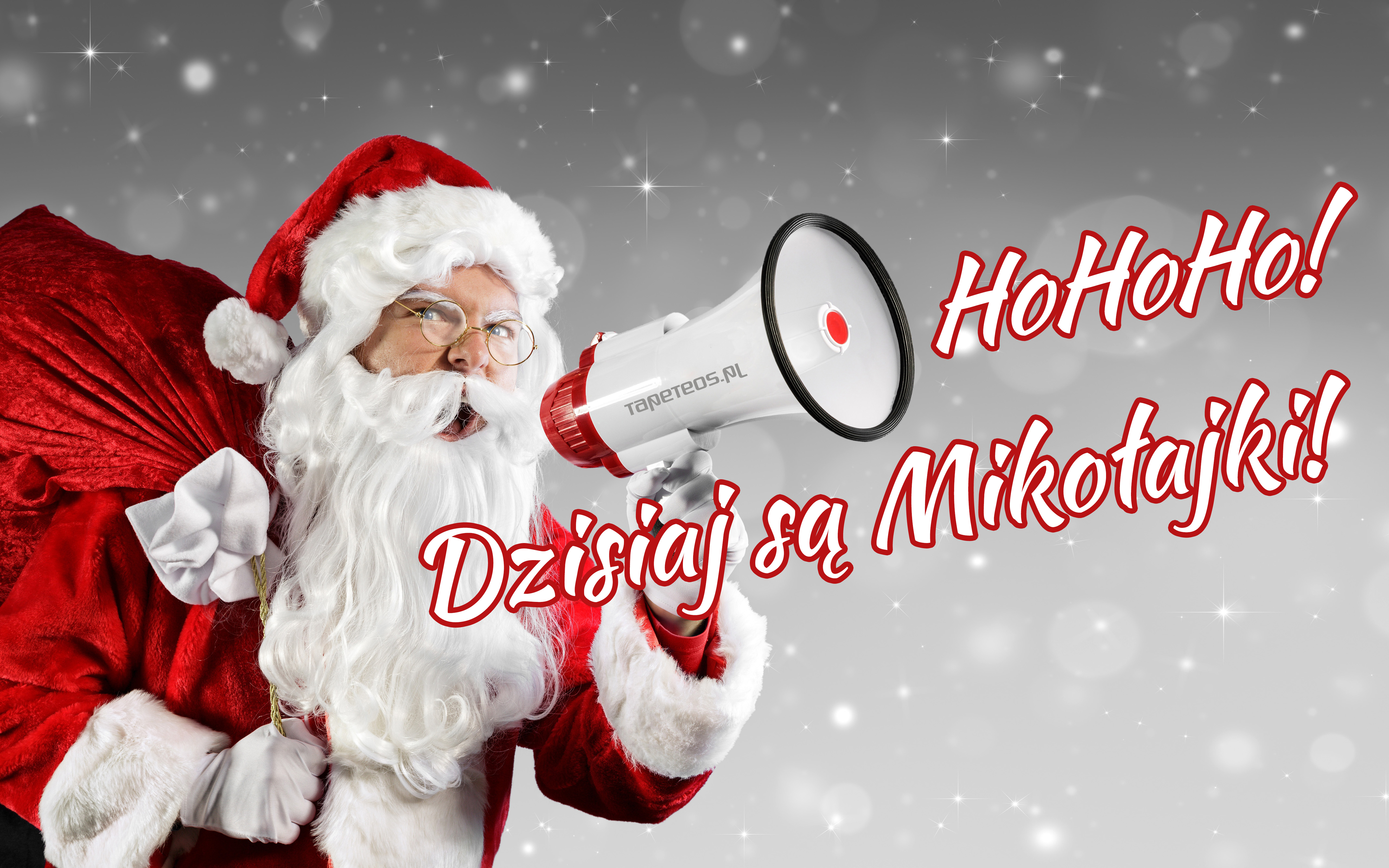 6 Grudnia Mikolajki, Mikolaj, Megafon, HoHoHo Dzisiaj sa Mikolajki ...