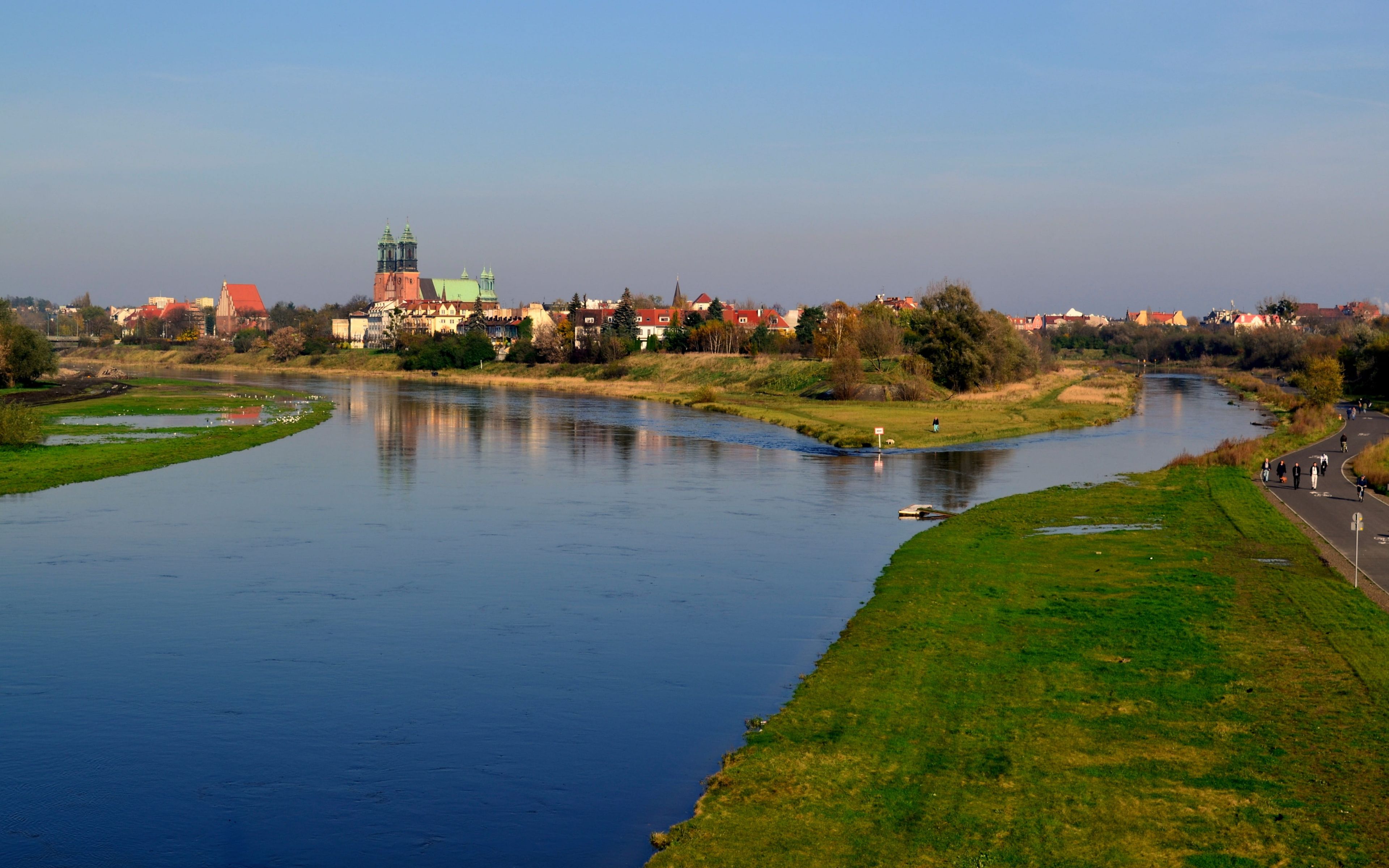 Poznan 001 Polska, Architektura, Panorama, Rzeka