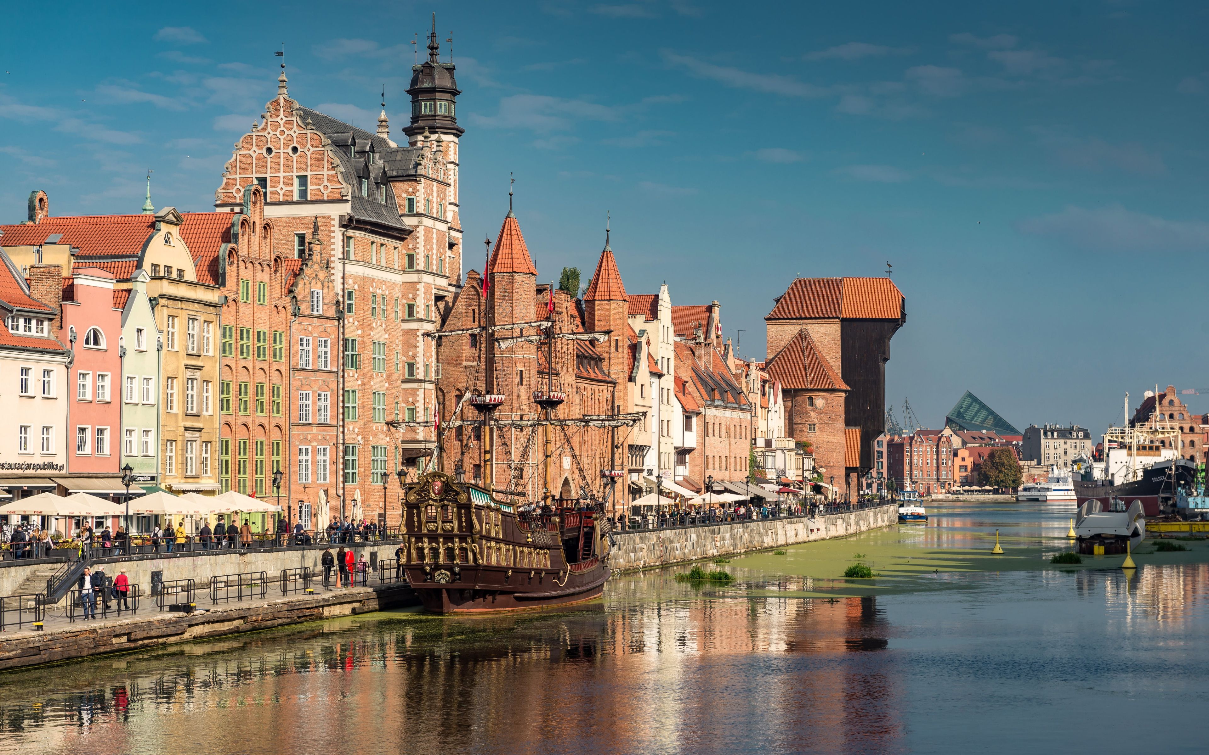 Gdansk 010 Polska, Motlawa Rzeka, Budynki