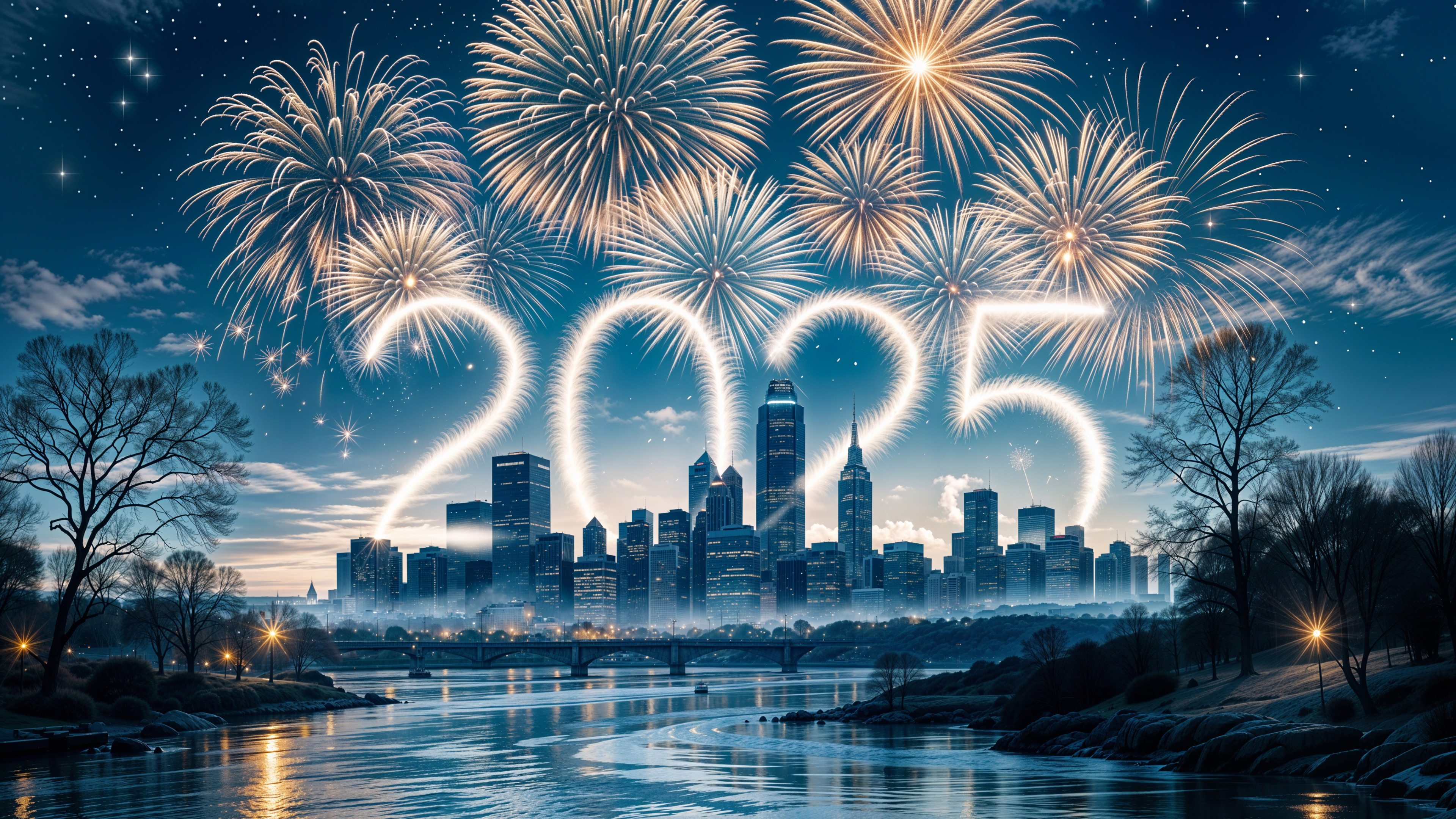 Sylwester, Nowy Rok, New Year 1301 Miasto, Noc, Fajerwerki, 2025 Rok