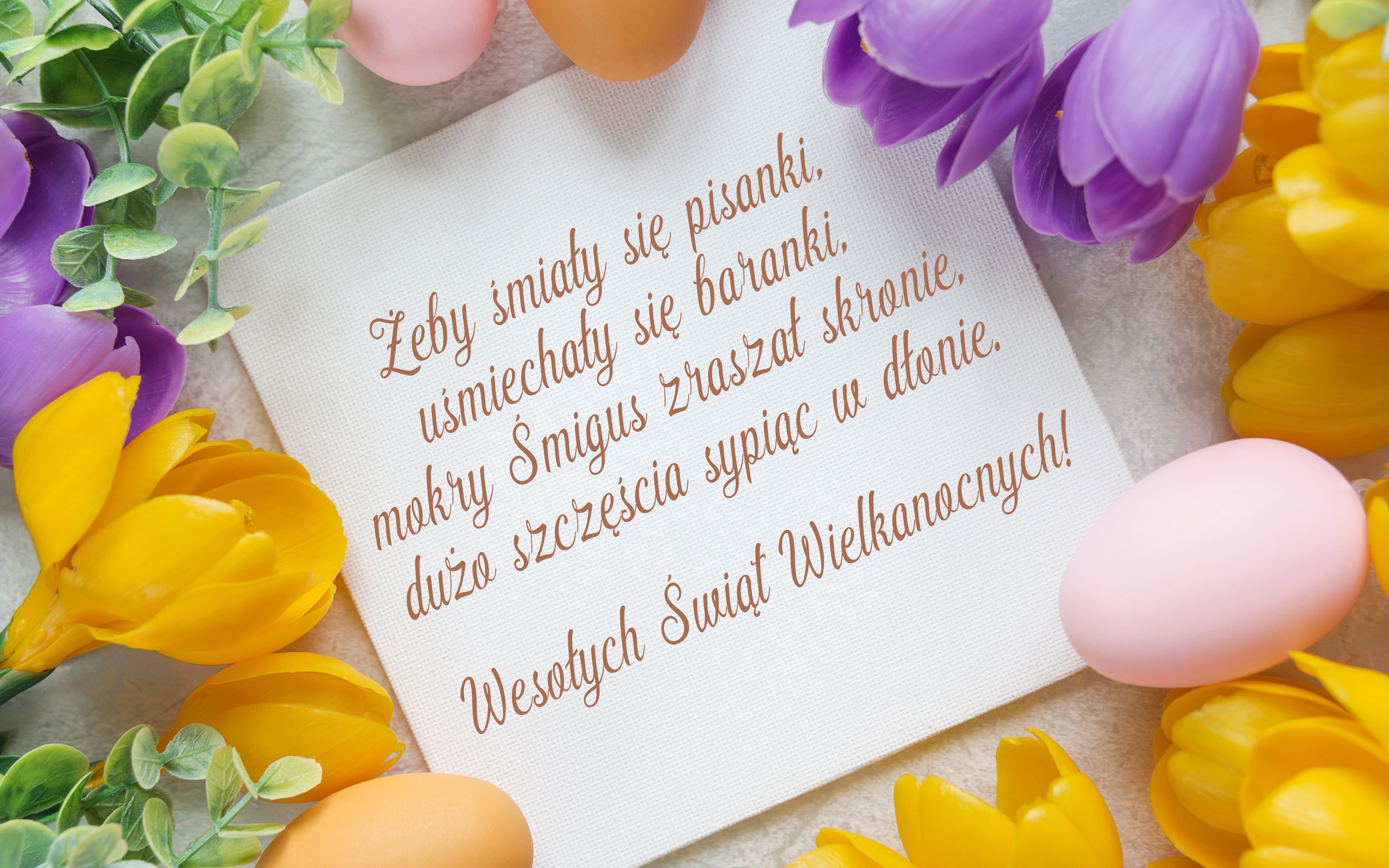 Pisanki Kraszanki Skarby Wielkanocne Tekst Wielkanoc 709 Zyczenia, Pisanki, Kwiaty - Tapety na pulpit