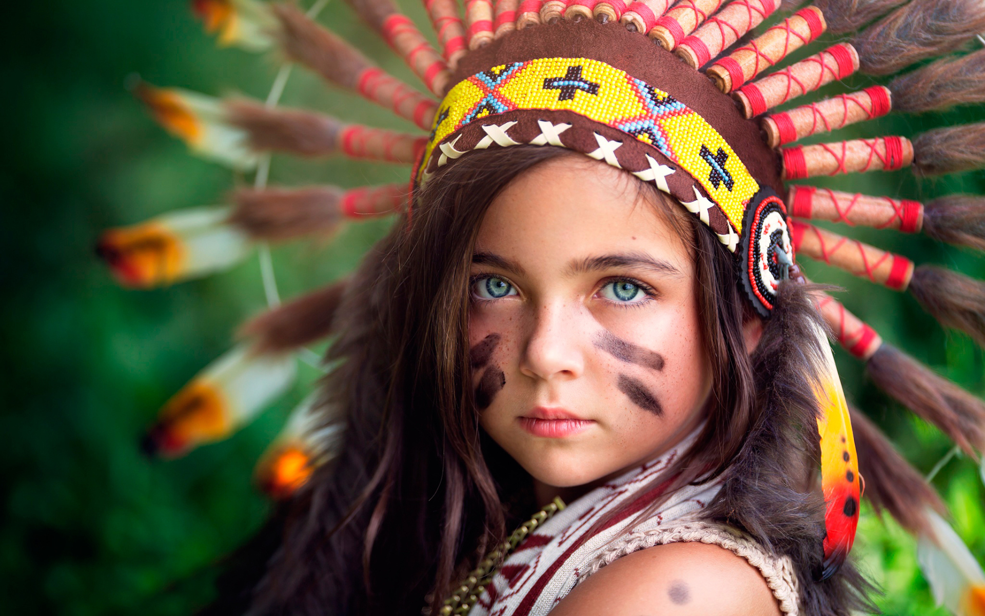 Dzieci, Dziecko 089 Dziewczynka, Stroj Indianki