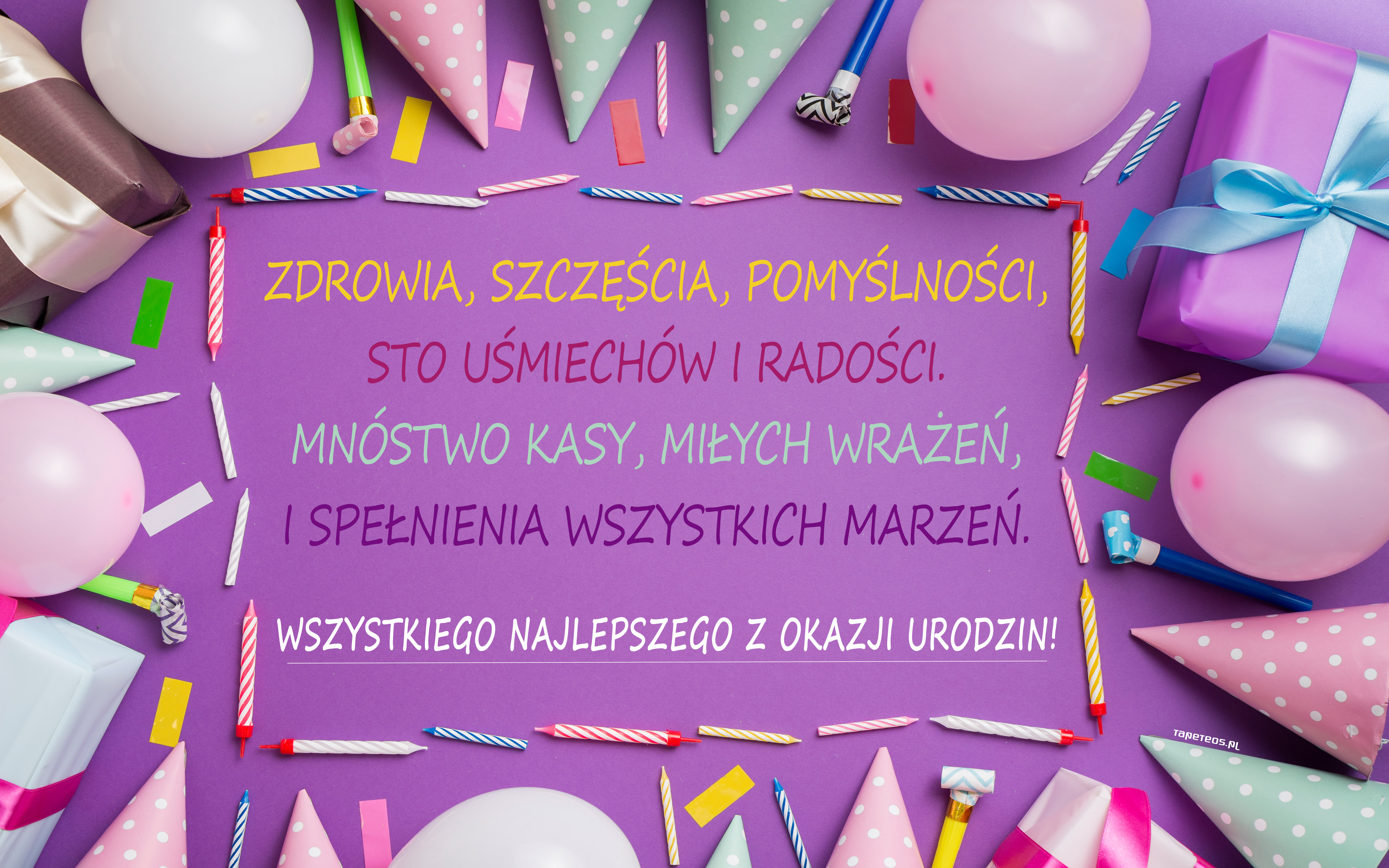 Urodziny, Happy Birthday 102 Dekoracje, Prezenty, Swieczki, Zyczenia, Kartka, Zdrowia, Szczescia, Pomyslnosci ...