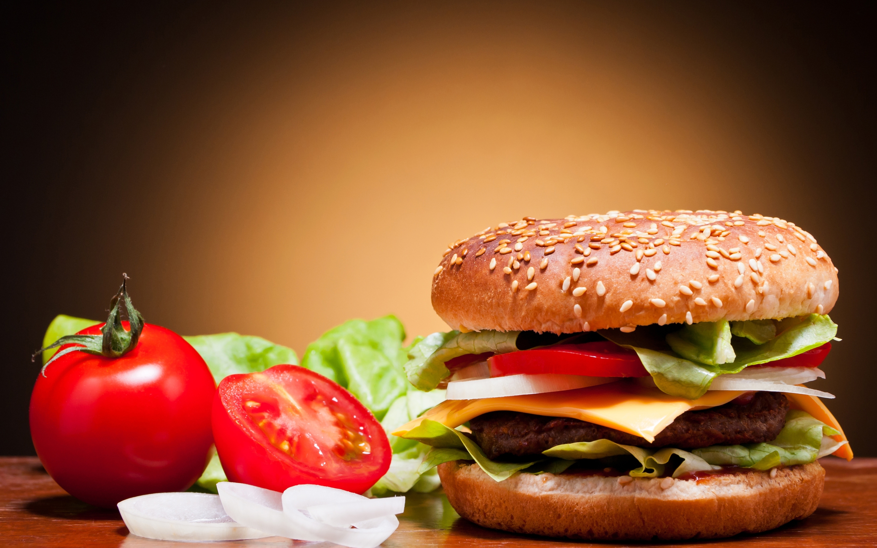 Jedzenie 2880x1800 038 Hamburger, Pomidory