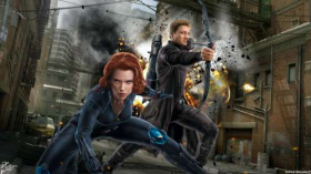 Avengers Age of Ultron 038 Black Widow, Hawkeye