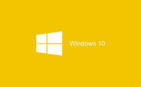 Windows 10 004 Yellow, Logo, Logo