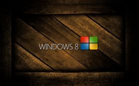 Windows 8 001 Logo, Drewno