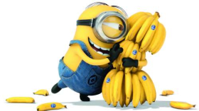 Minionki (2015) Minions 008 Stuart, Banany