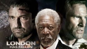 Londyn w ogniu, London Has Fallen 007 Gerard Butler, Morgan Freeman, Aaron Eckhart