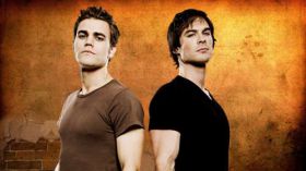 Pamietniki wampirow, The Vampire Diaries 015 Paul Wesley jako Stefan Salvatore, Ian Somerhalder jako Damon Salvatore