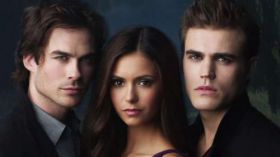 Pamietniki wampirow, The Vampire Diaries 034 Ian Somerhalder, Nina Dobrev, Paul Wesley