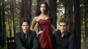 Pamietniki wampirow, The Vampire Diaries 045 Ian Somerhalder, Nina Dobrev, Paul Wesley