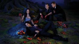 Pamietniki wampirow, The Vampire Diaries 046 Nina Dobrev, Ian Somerhalder, Paul Wesley