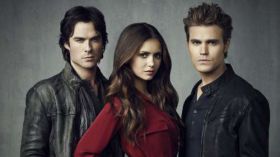 Pamietniki wampirow, The Vampire Diaries 048 Ian Somerhalder, Nina Dobrev, Paul Wesley