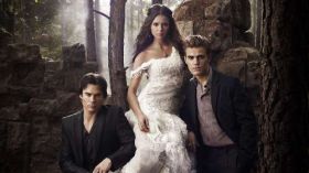 Pamietniki wampirow, The Vampire Diaries 053 Ian Somerhalder, Nina Dobrev, Paul Wesley