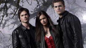 Pamietniki wampirow, The Vampire Diaries 054 Ian Somerhalder, Nina Dobrev, Paul Wesley