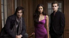 Pamietniki wampirow, The Vampire Diaries 061 Ian Somerhalder, Nina Dobrev, Paul Wesley