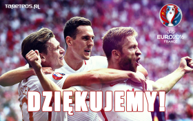 UEFA Euro 2016 Francja 089 Polska, Dziękujemy! Piszczek, Milik, Błaszczykowski