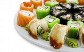 Sushi 049 Talerz, Maki, Wasabi
