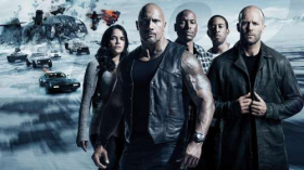 Szybcy i wsciekli 8 (2017) The Fate of the Furious 012 Michelle Rodriguez, Dwayne Johnson, Tyrese Gibson, Ludacris, Jason Statham