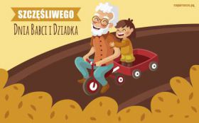 Dzien Babci i Dziadka 037 Szczesliwego Dnia Babci i Dziadka, Rowerek, Przyczepka