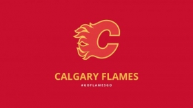 Calgary Flames 001 NHL, Hokej, Logo, Go Flames Go