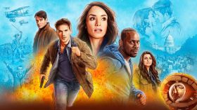 Timeless (2016) serial TV 016 Garcia Flynn, Wyatt Logan, Lucy Preston, Rufus Carlin, Jiya