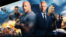 Szybcy i wsciekli Hobbs i Shaw (2019) Fast & Furious presents Hobbs & Shaw 014 Idris Elba, Dwayne Johnson, Jason Statham, Vanessa Kirby, Eiza Gonzalez