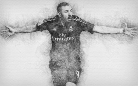 Karim Benzema 011 Real Madryt, Primera Division, Hiszpania