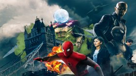 Spider-Man Daleko od domu (2019) Spider-Man Far From Home 024 (Marvel Comics) Tom Holland jako Peter Parker i Spider-Man, Samuel L. Jackson jako Nick Fury, Zendaya jako MJ
