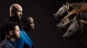 Krol Lew (2019) The Lion King 020 Eric Andre jako Azizi, Florence Kasumba jako Shenzi, Keegan-Michael Key jako Kamari