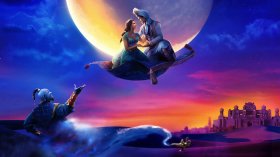 Aladyn (2019) Aladdin 002 Will Smith jako Dzin i Marynarz, Mena Massoud jako Aladyn