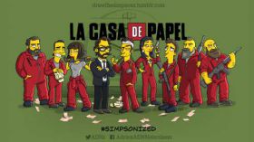 Dom z papieru 2017 Serial TV La casa de papel 025 Simpsonized