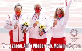 Igrzyska Olimpijskie Tokio 2020 030 Wang Zheng - Srebro, Anita Wlodarczyk - Zloto i Malwina Kopron - Braz