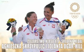 Igrzyska Olimpijskie Tokio 2020 031 Agnieszka Skrzypulec i Jolanta Ogar-Hill, Srebrny Medal, Zeglarstwo, Klasa 470