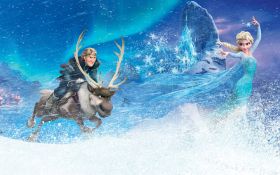 Kraina Lodu 029 Frozen, Kristoff, Sven i Elsa
