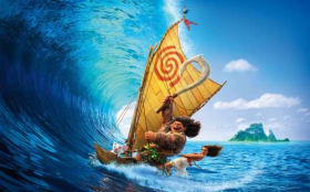 Vaiana Skarb oceanu (2016) Moana 007 Morze, Vaiana i Maui